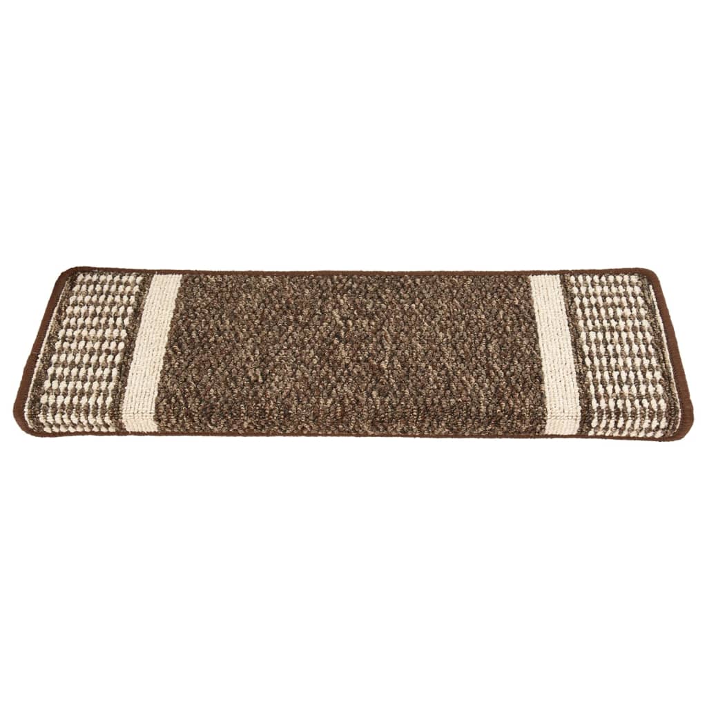 Trapmatten 15 St Zelfklevend 65X25 Cm Donkerbruin