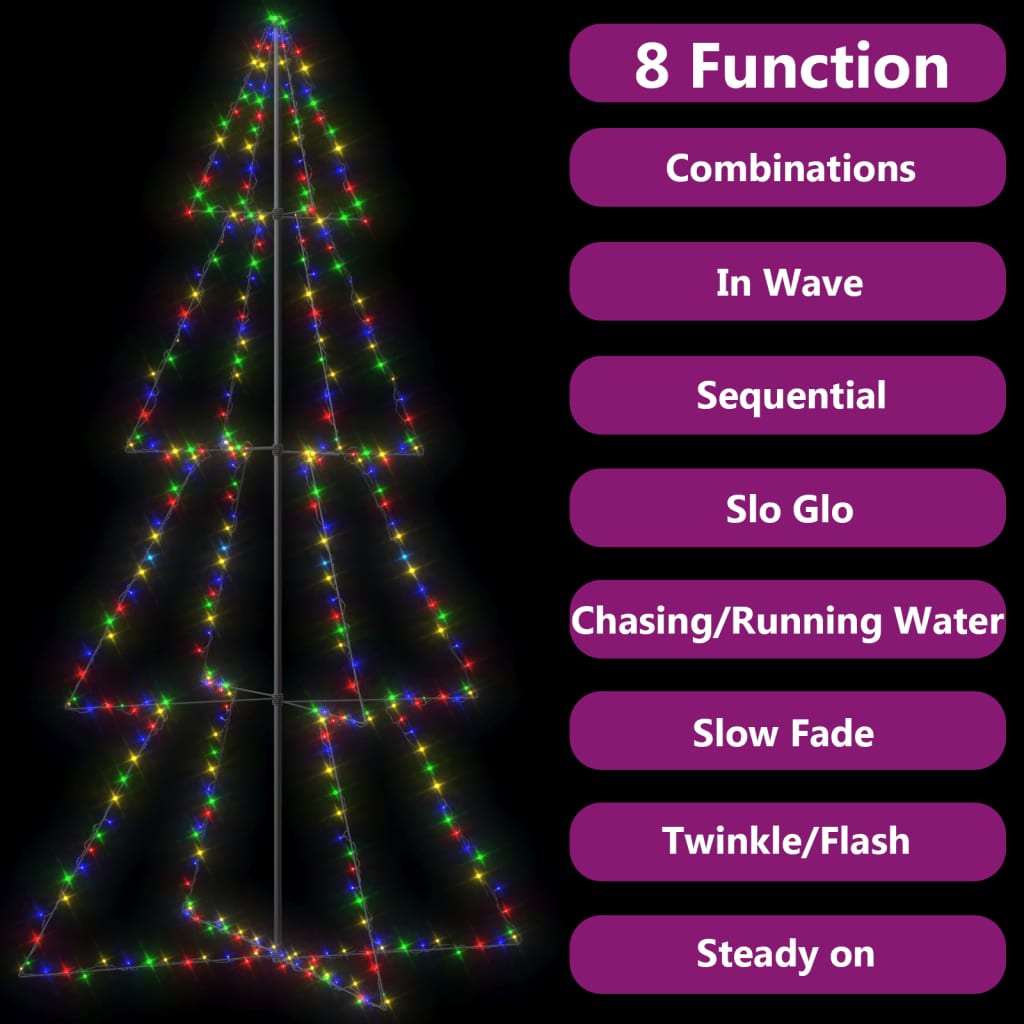 Kegelkerstboom 360 Led's Binnen En Buiten 143X250 Cm