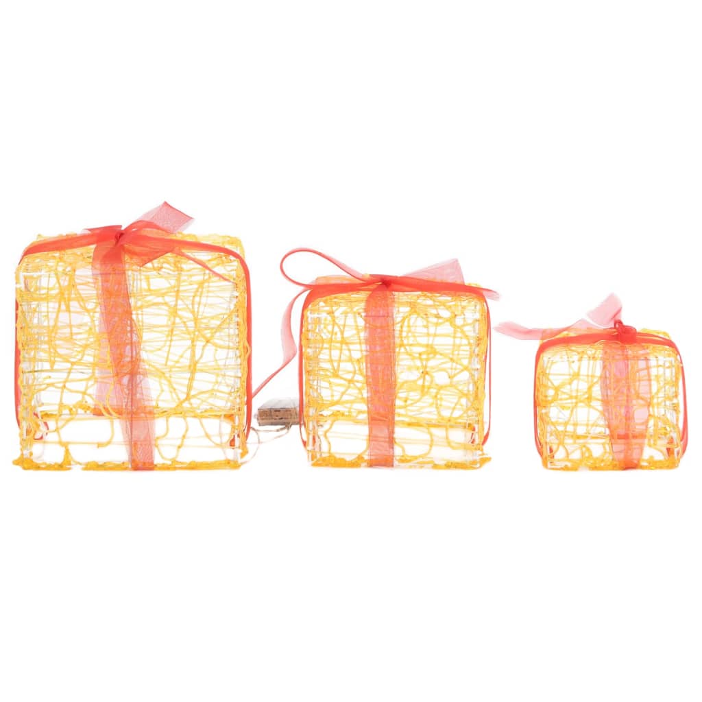 Kerstverlichting Geschenkdozen 3 St Decoratief Acryl Warmwit