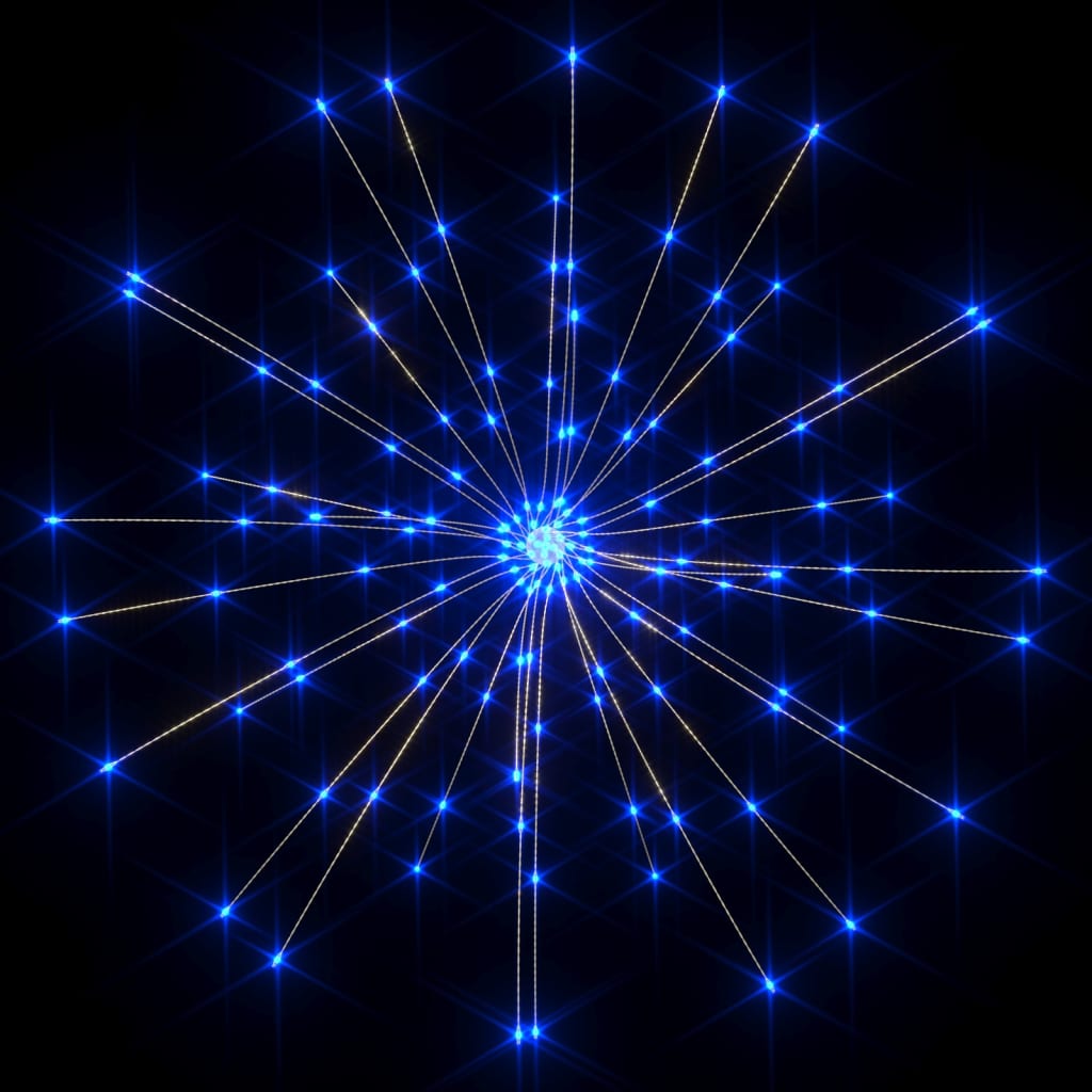 4 St Kerstverlichting Vuurwerk 560 Led's Buiten 20 Cm Blauw