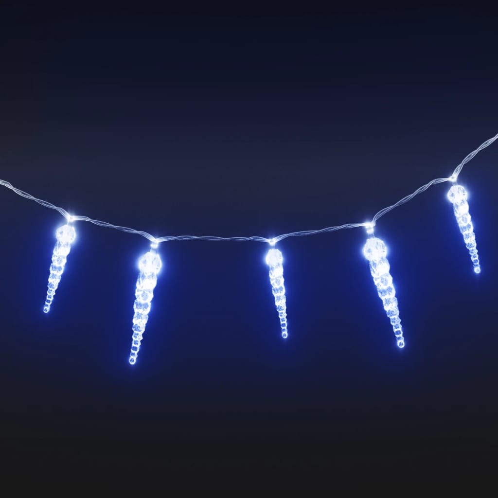 Kerstverlichting Ijspegel Met 200 Led's Acryl Blauw