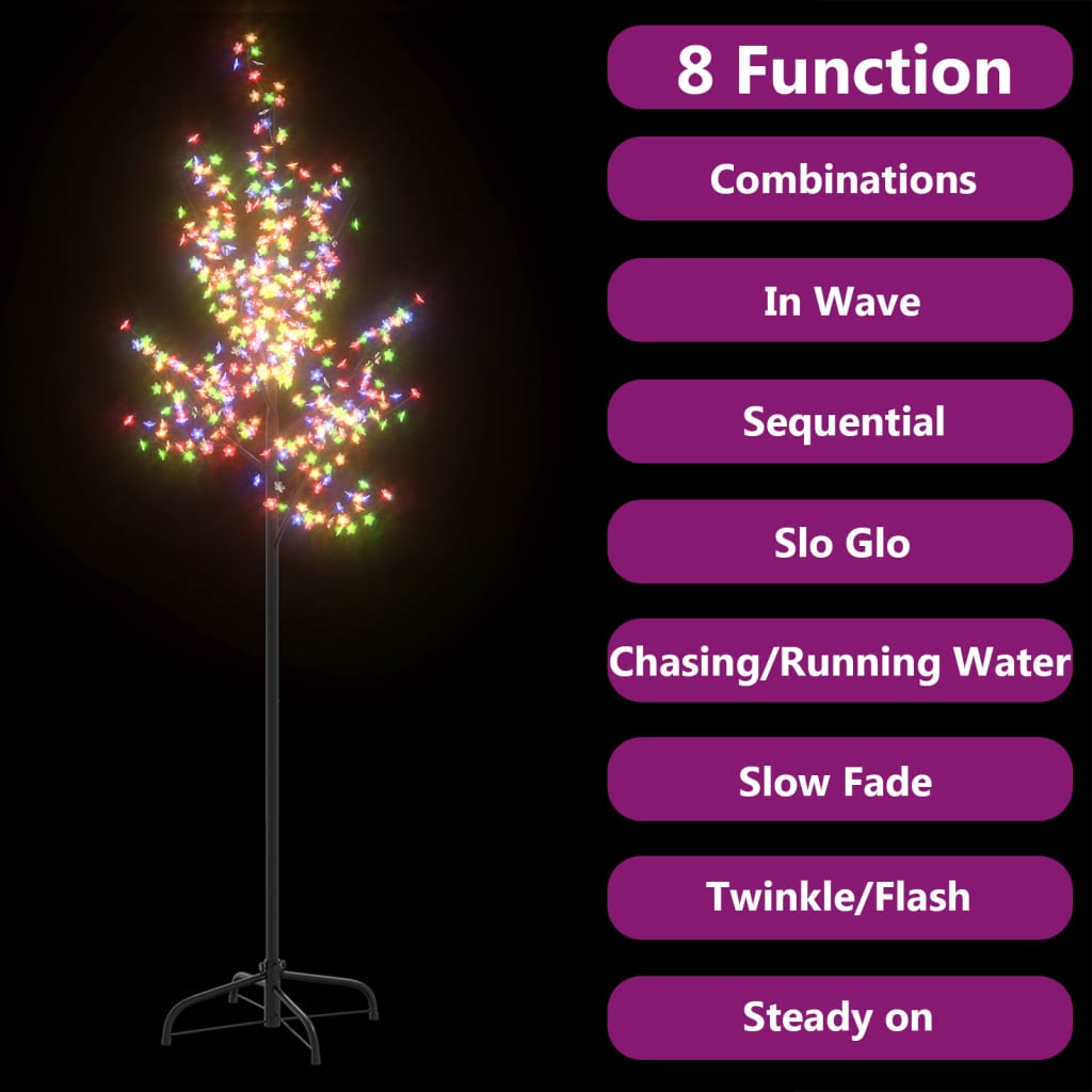 Kerstboom 220 Led's Meerkleurig Licht Kersenbloesem 220 Cm