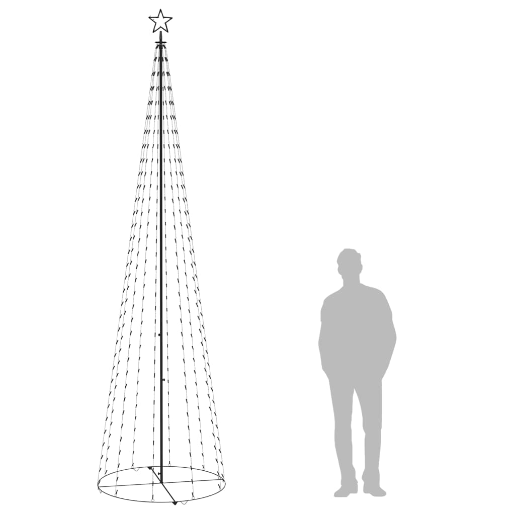Kegelkerstboom 400 Led's 100X360 Cm Blauw