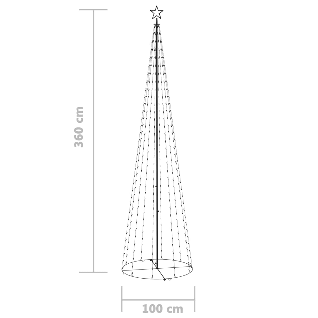 Kegelkerstboom 400 Led's 100X360 Cm Blauw