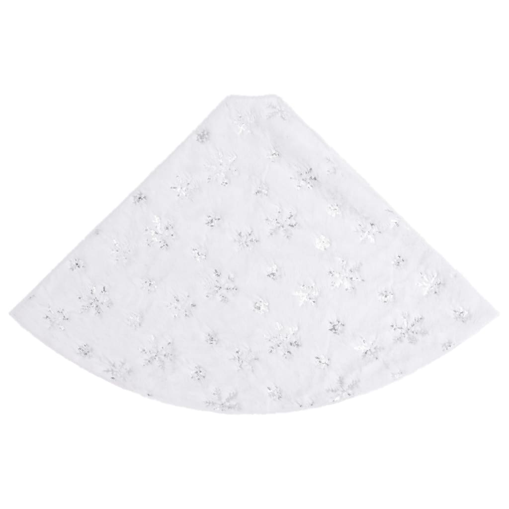 Kerstboomrok Luxe 90 Cm Kunstbont Wit