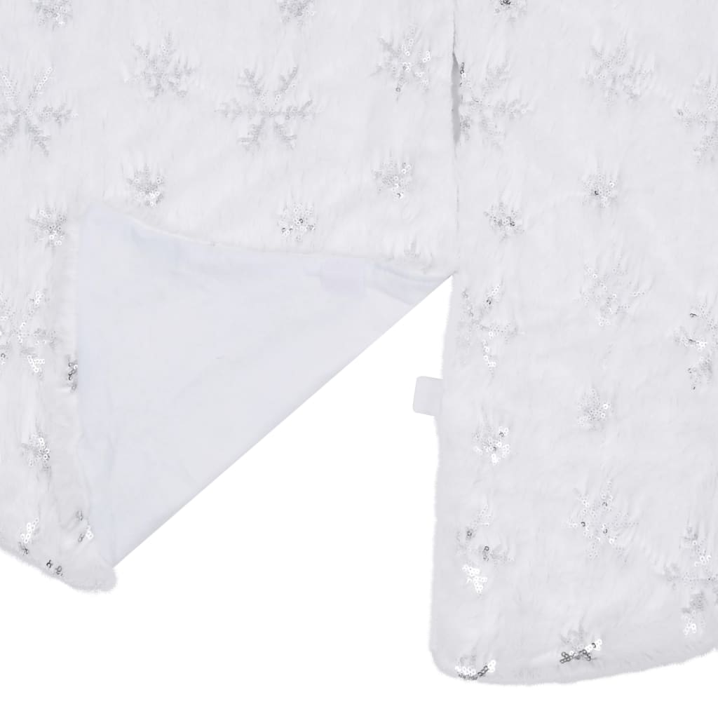 Kerstboomrok Luxe 150 Cm Kunstbont Wit