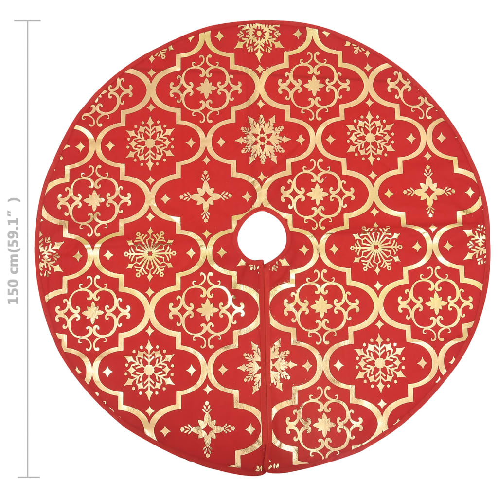 Kerstboomrok Luxe Met Sok 150 Cm Stof Rood