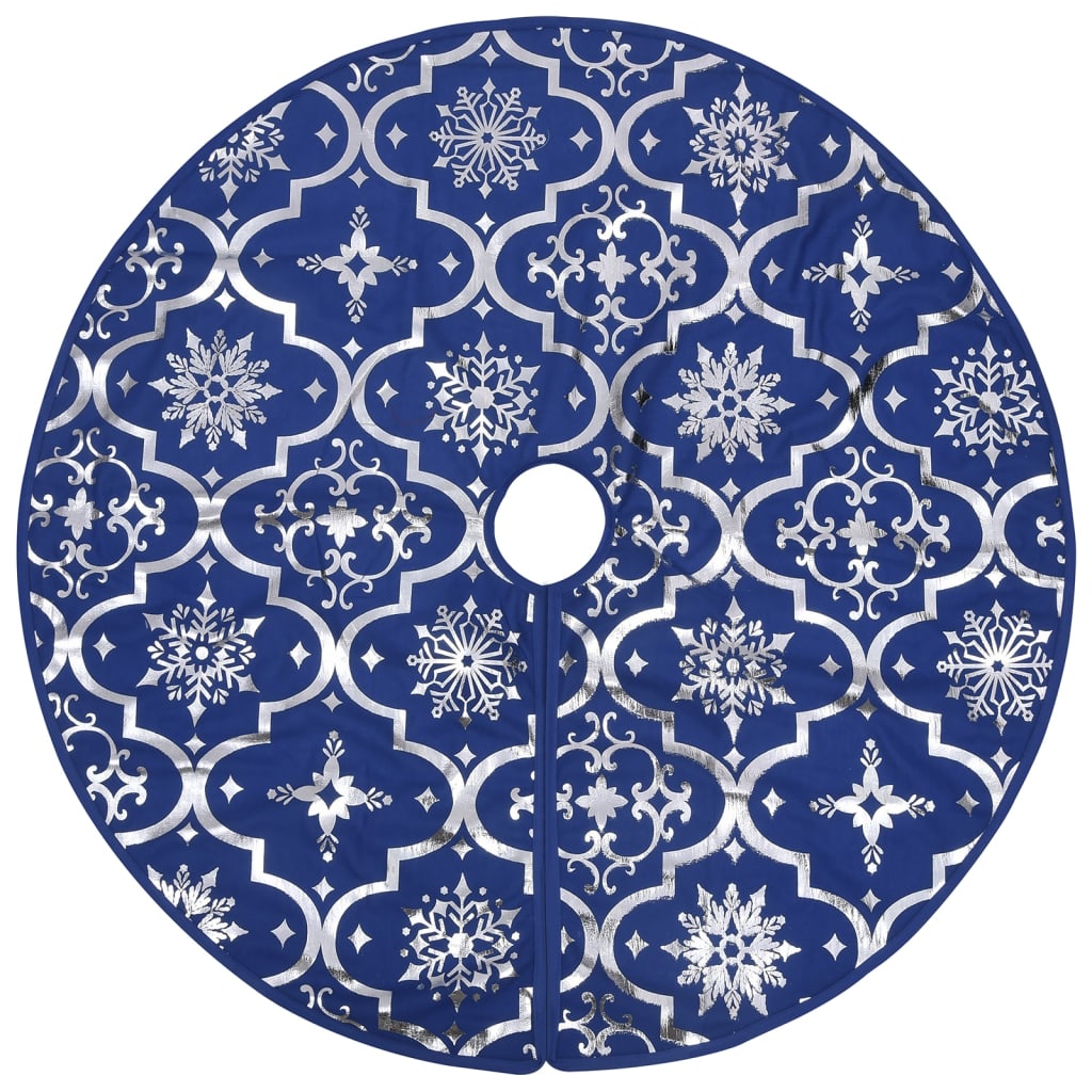 Kerstboomrok Luxe Met Sok 90 Cm Stof Blauw