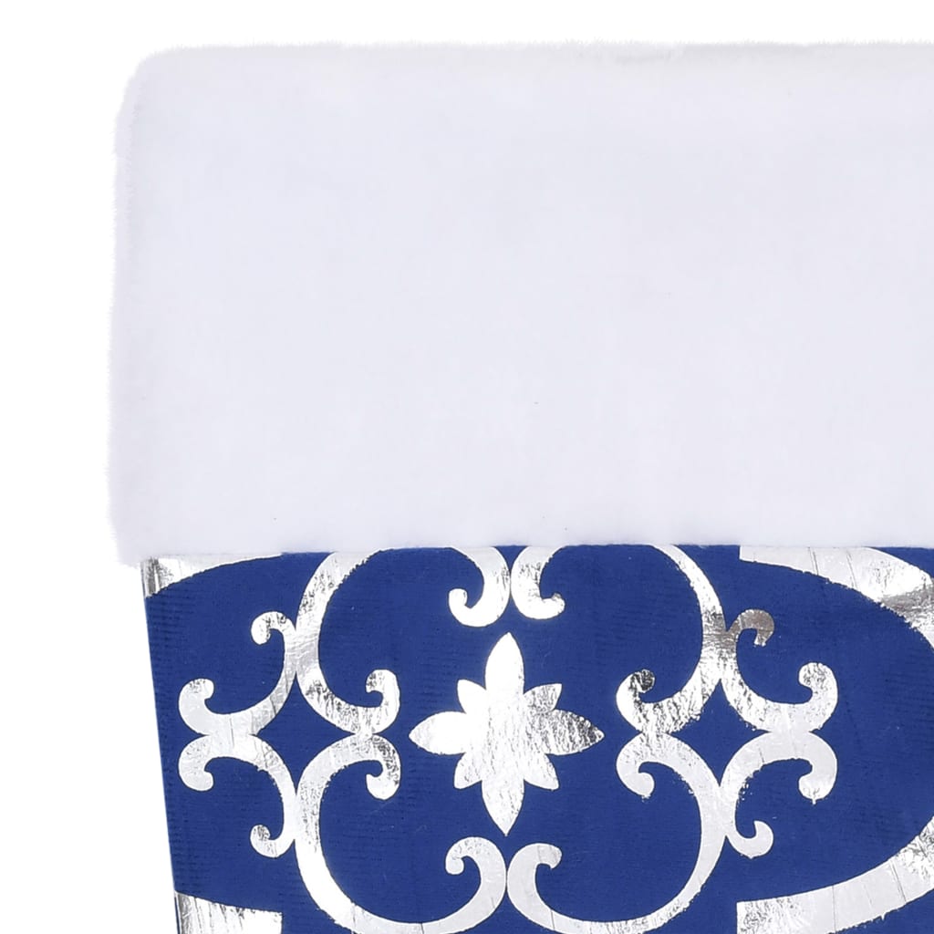 Kerstboomrok Luxe Met Sok 90 Cm Stof Blauw
