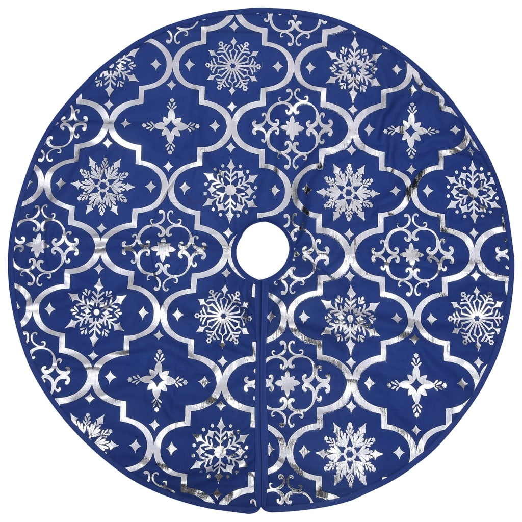 Kerstboomrok Luxe Met Sok 122 Cm Stof Blauw