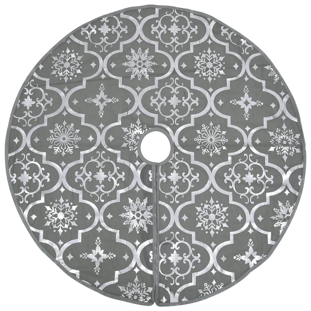Kerstboomrok Luxe Met Sok 90 Cm Stof Grijs