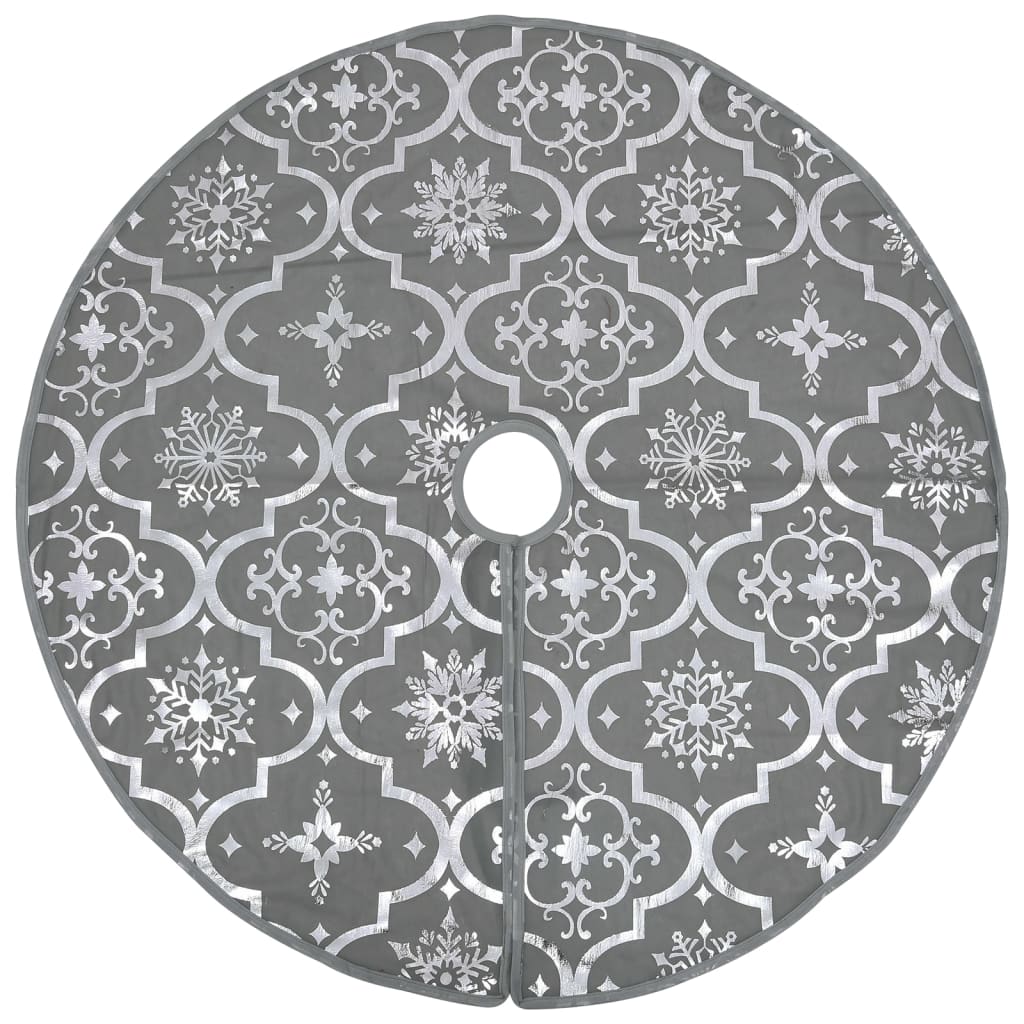Kerstboomrok Luxe Met Sok 122 Cm Stof Grijs