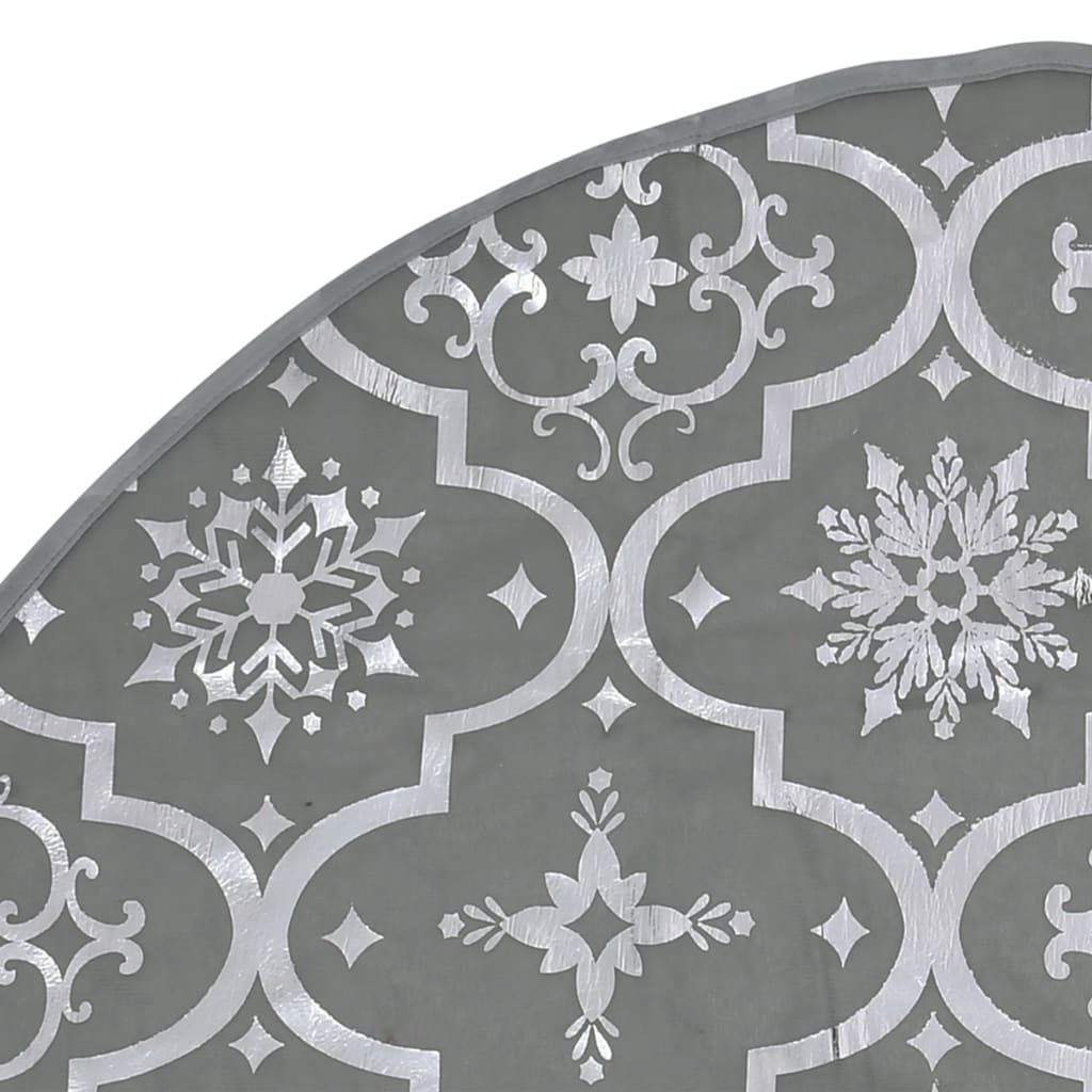 Kerstboomrok Luxe Met Sok 122 Cm Stof Grijs