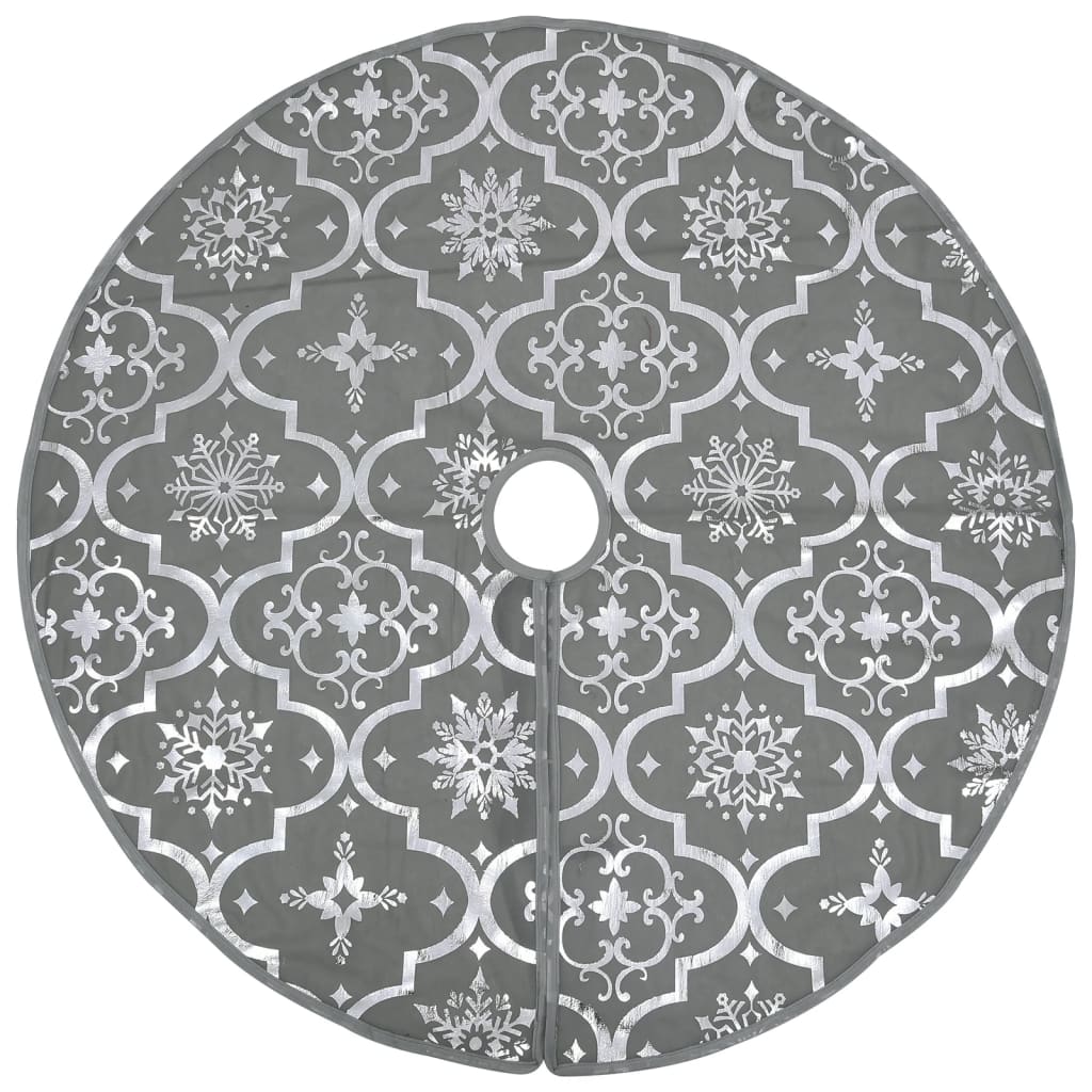 Kerstboomrok Luxe Met Sok 150 Cm Stof Grijs