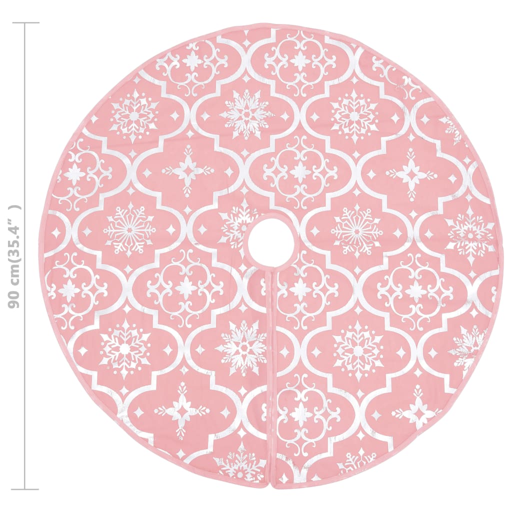 Kerstboomrok Luxe Met Sok 90 Cm Stof Roze
