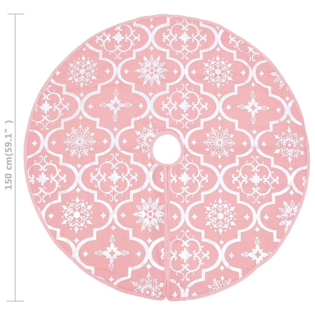 Kerstboomrok Luxe Met Sok 150 Cm Stof Roze