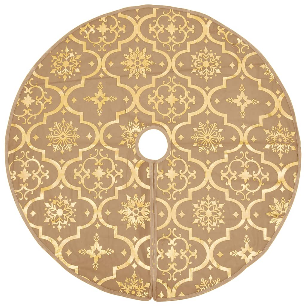 Kerstboomrok Luxe Met Sok 150 Cm Stof Geel