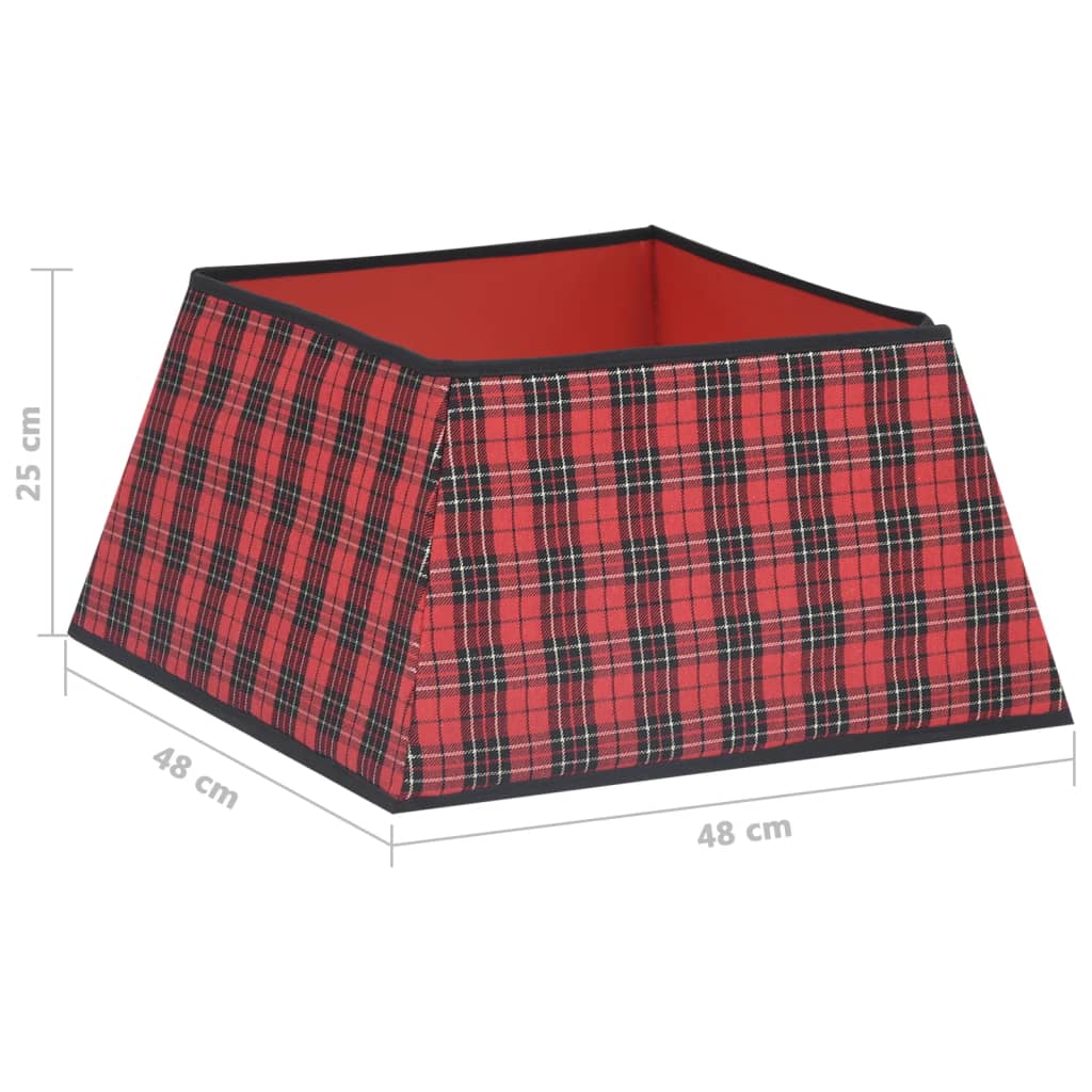 Kerstboomrok 48X48X25 Cm Rood En Zwart
