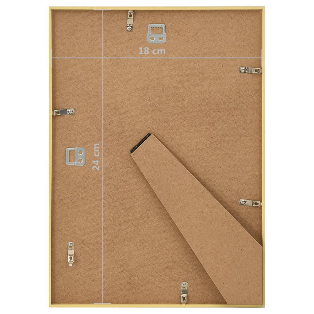 Fotolijsten 10 St Voor Wand Of Tafel 18X24 Cm Mdf Goudkleurig