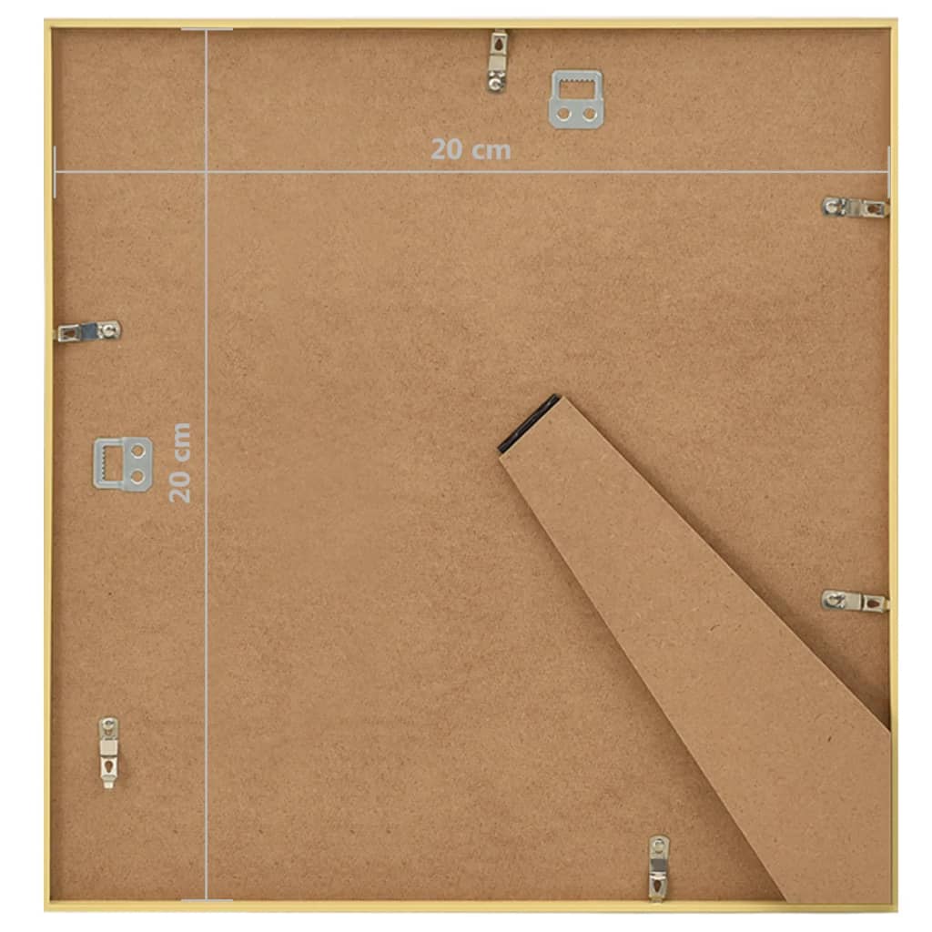 Fotolijsten 5 St Voor Wand Of Tafel 20X20 Cm Mdf Goudkleurig