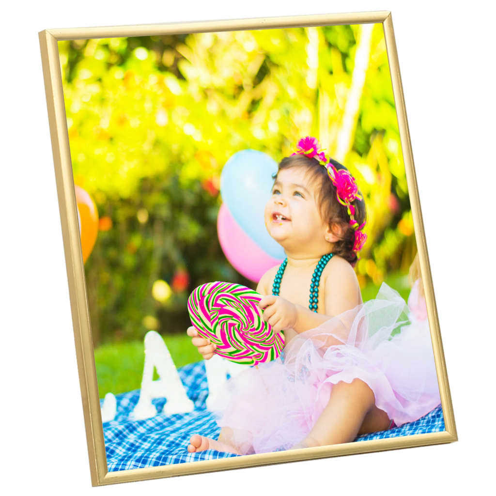 Fotolijsten 10 St Voor Wand Of Tafel 20X25 Cm Mdf Goudkleurig