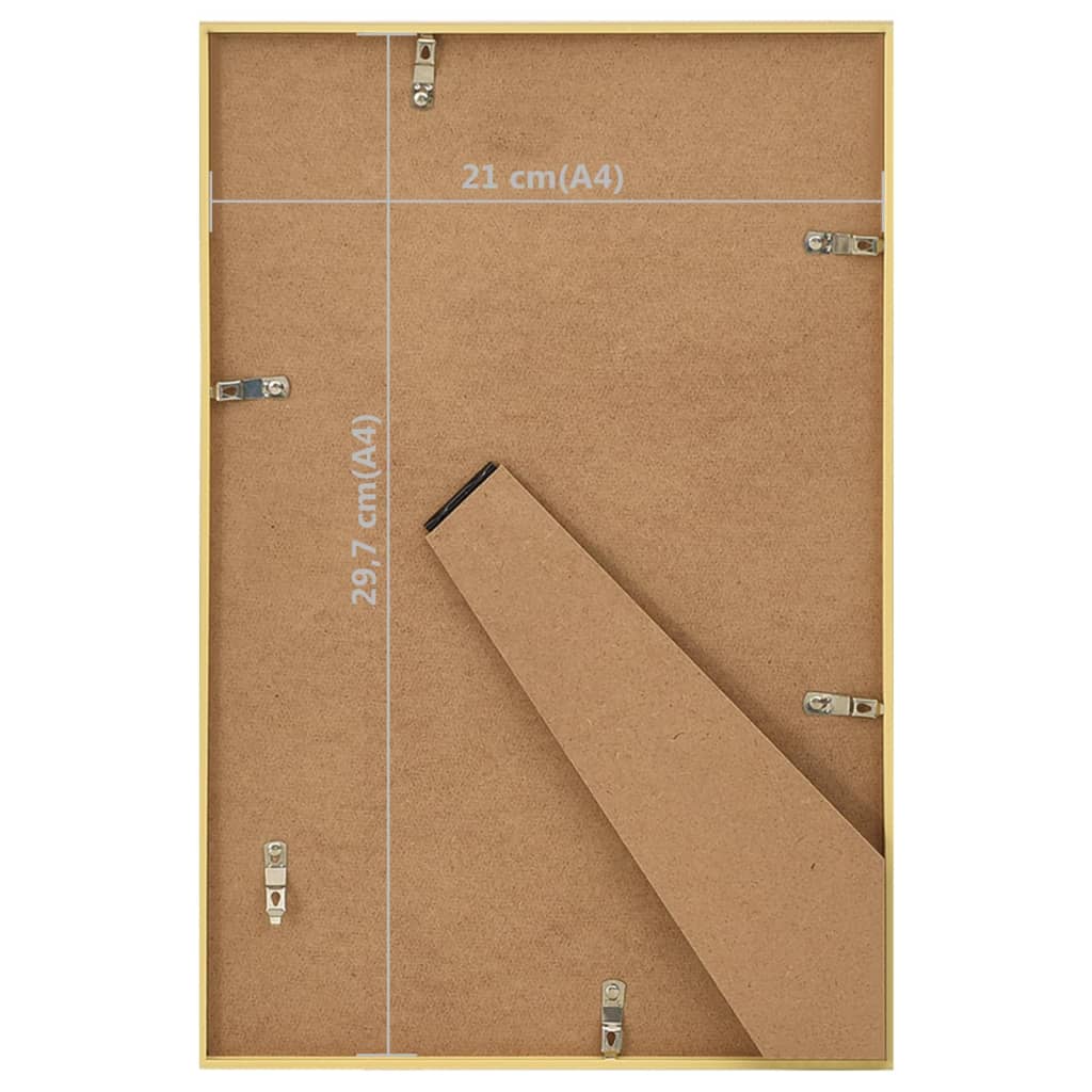 Fotolijsten 3 St Voor Tafel 21X29,7Cm Mdf Goudkleurig