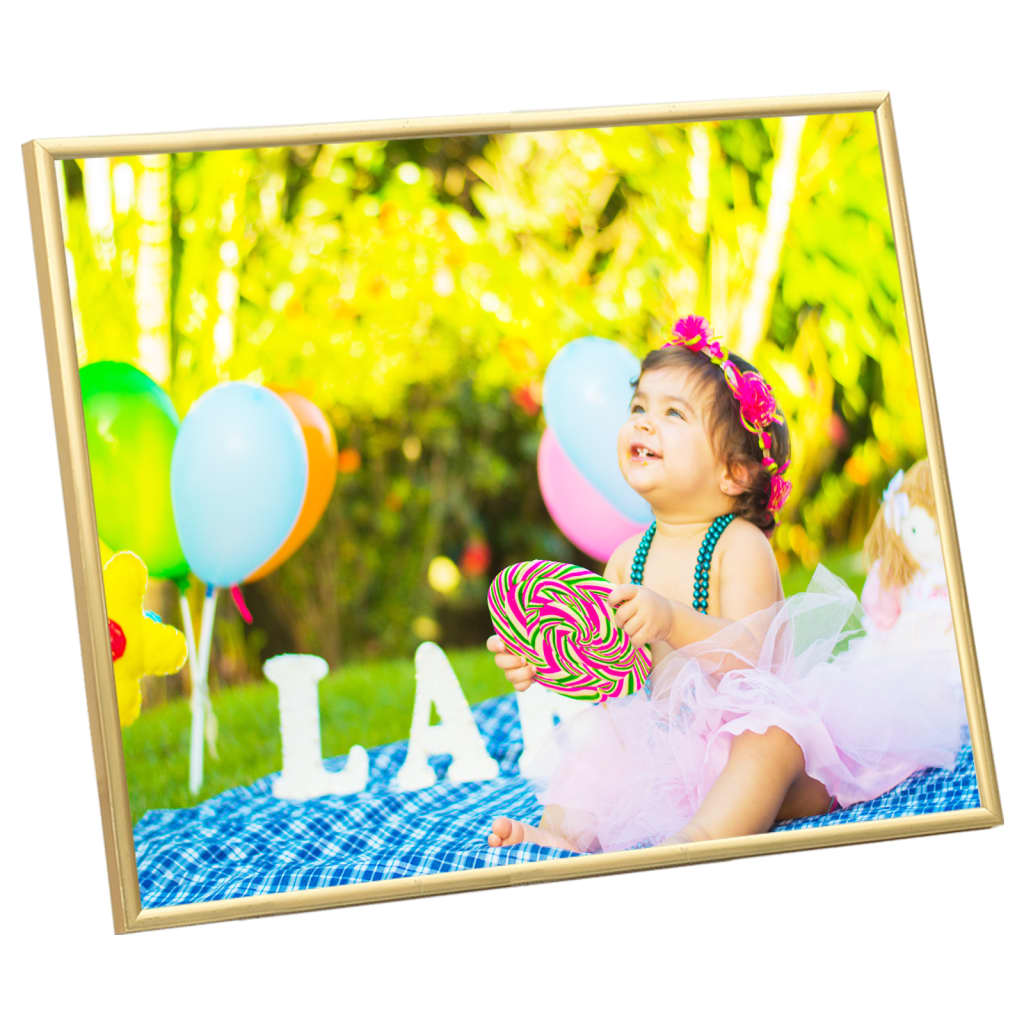 Fotolijsten 3 St Voor Wand Of Tafel 28X35 Cm Mdf Goudkleurig