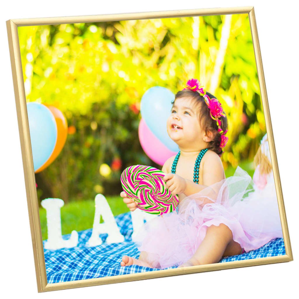 Fotolijsten 5 St Voor Wand 50X50 Cm Mdf Goudkleurig