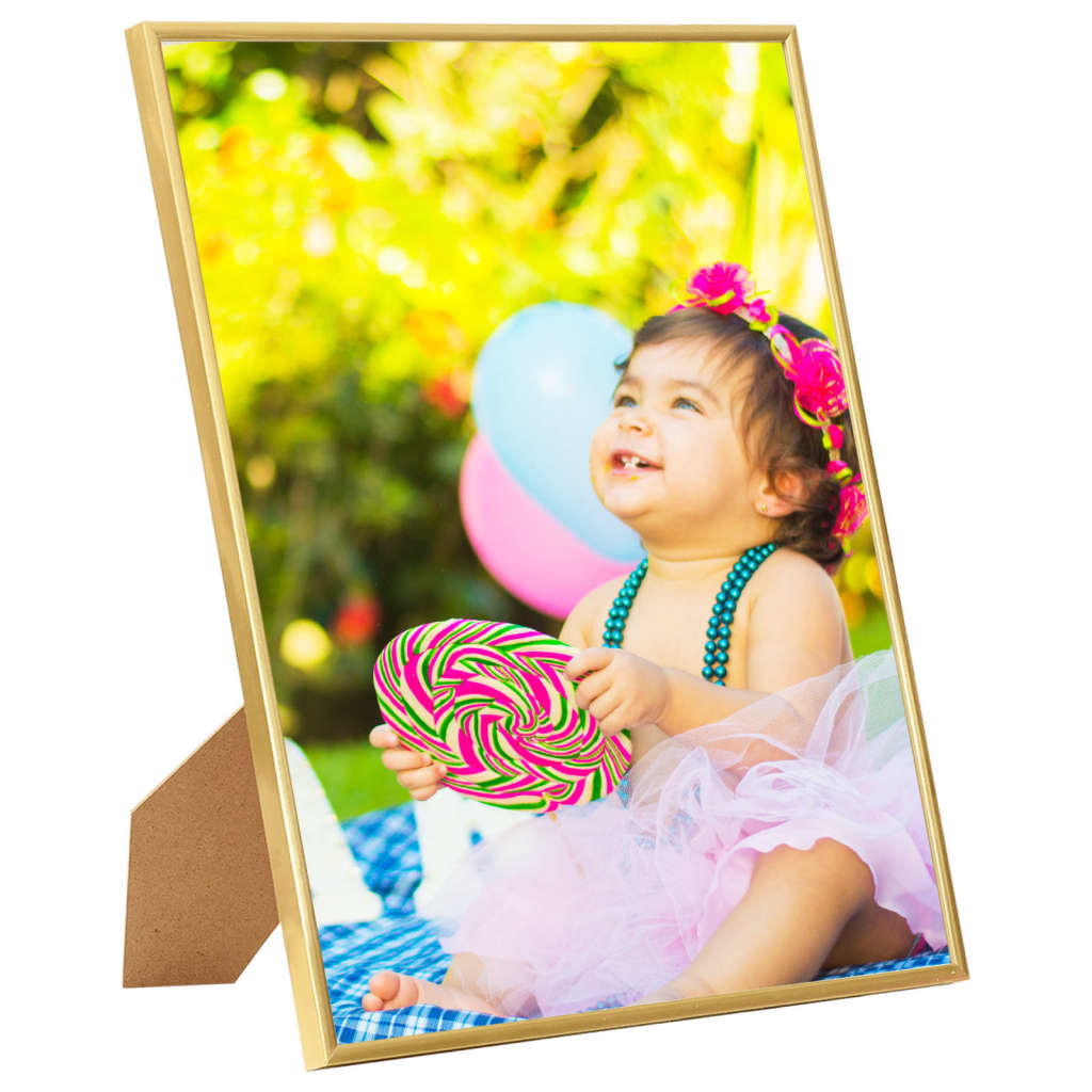 Fotolijsten 3 St Voor Wand Of Tafel 50X60 Cm Mdf Goudkleurig