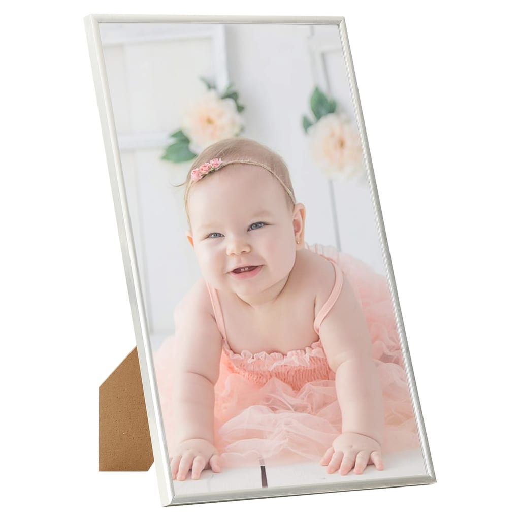 Fotolijsten 3 St Voor Tafel 10X15 Cm Mdf Zilverkleurig