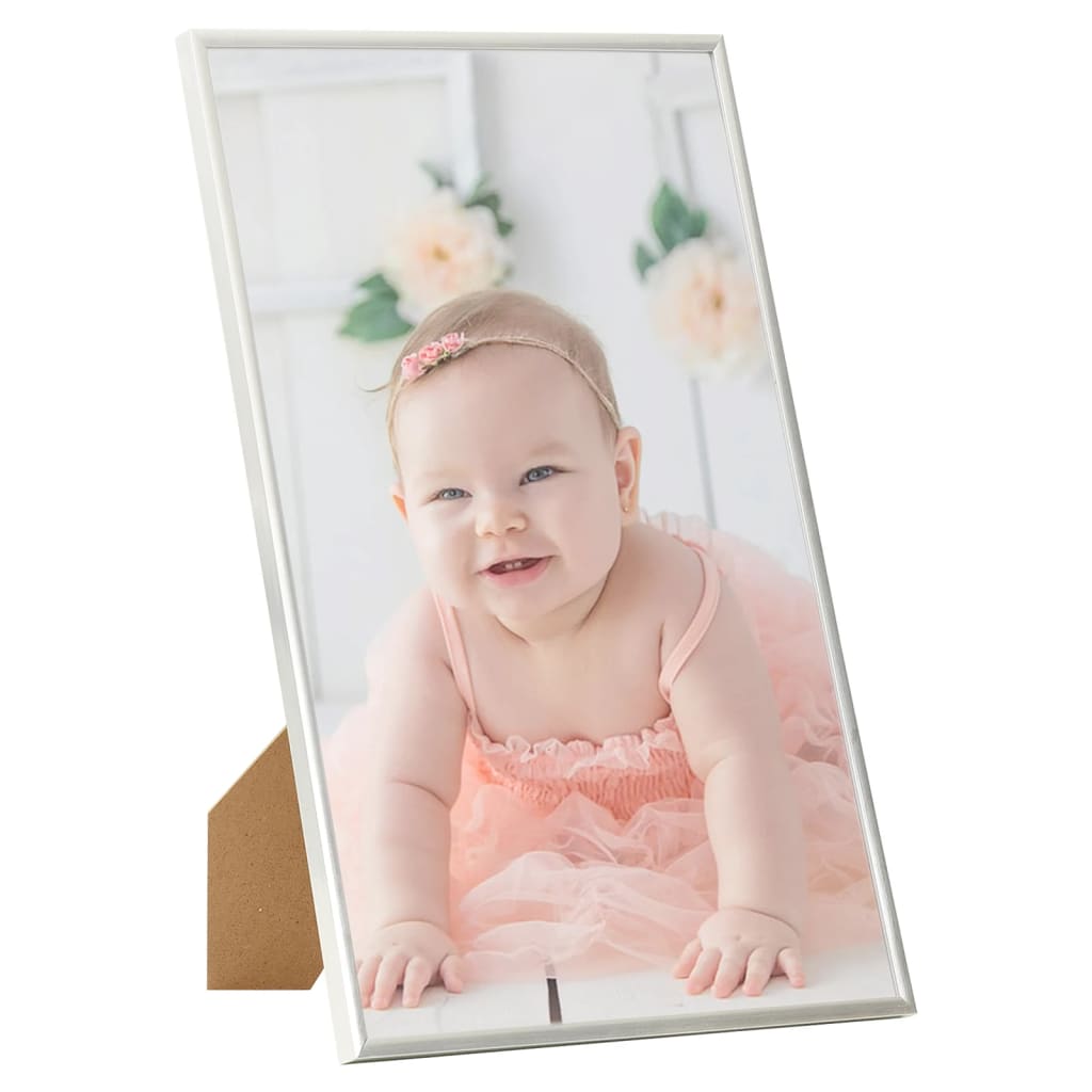 Fotolijsten 5 St Voor Tafel 10X15Cm Mdf Zilverkleurig