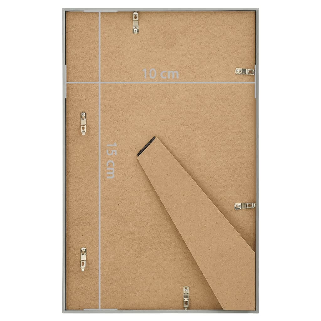 Fotolijsten 10 St Voor Tafel 10X15Cm Mdf Zilverkleurig
