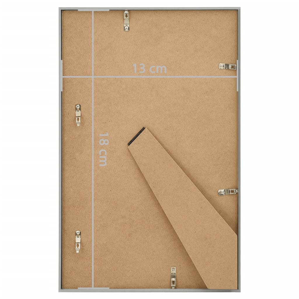 Fotolijsten 3 St Voor Tafel 13X18Cm Mdf Zilverkleurig