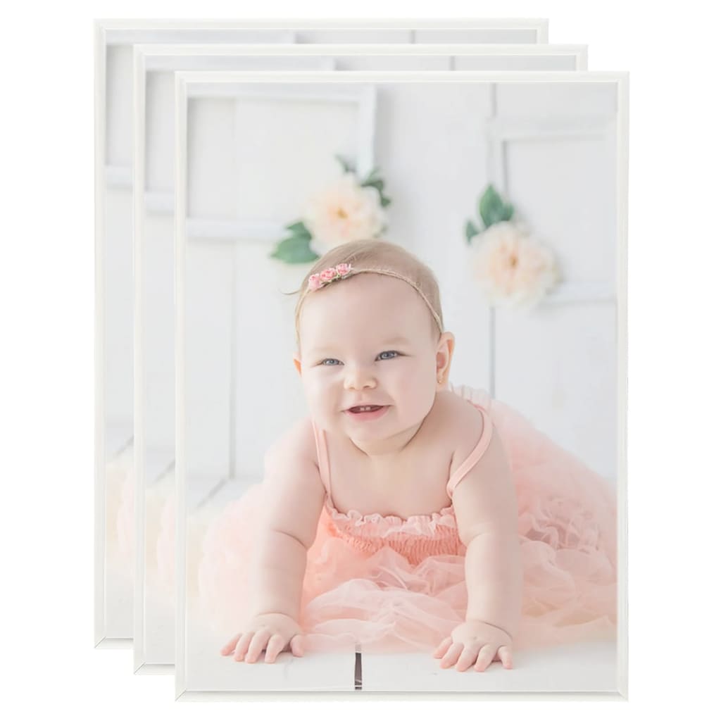 Fotolijsten 3 St Voor Tafel 15X21Cm Mdf Zilverkleurig