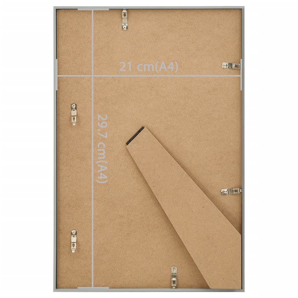 Fotolijsten 3 St Voor Tafel 21X29,7Cm Mdf Zilverkleurig
