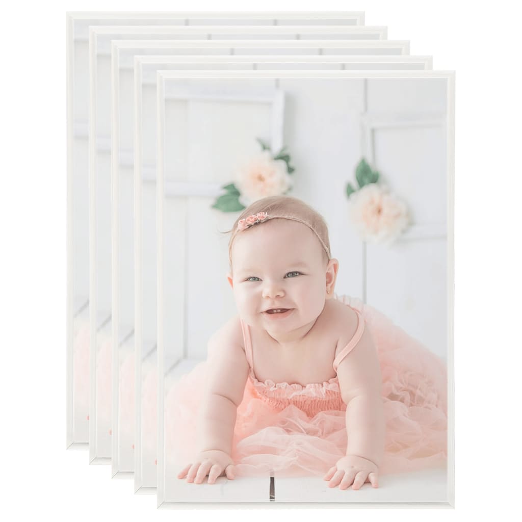 Fotolijsten 5 St Voor Tafel 21X29,7 Cm Mdf Zilverkleurig