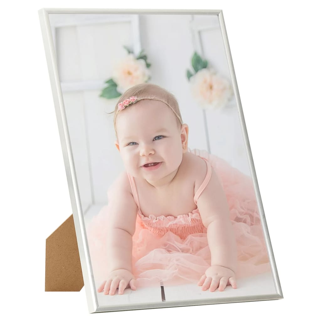 Fotolijsten 3 St Voor Wand Of Tafel 28X35 Cm Mdf Zilverkleurig