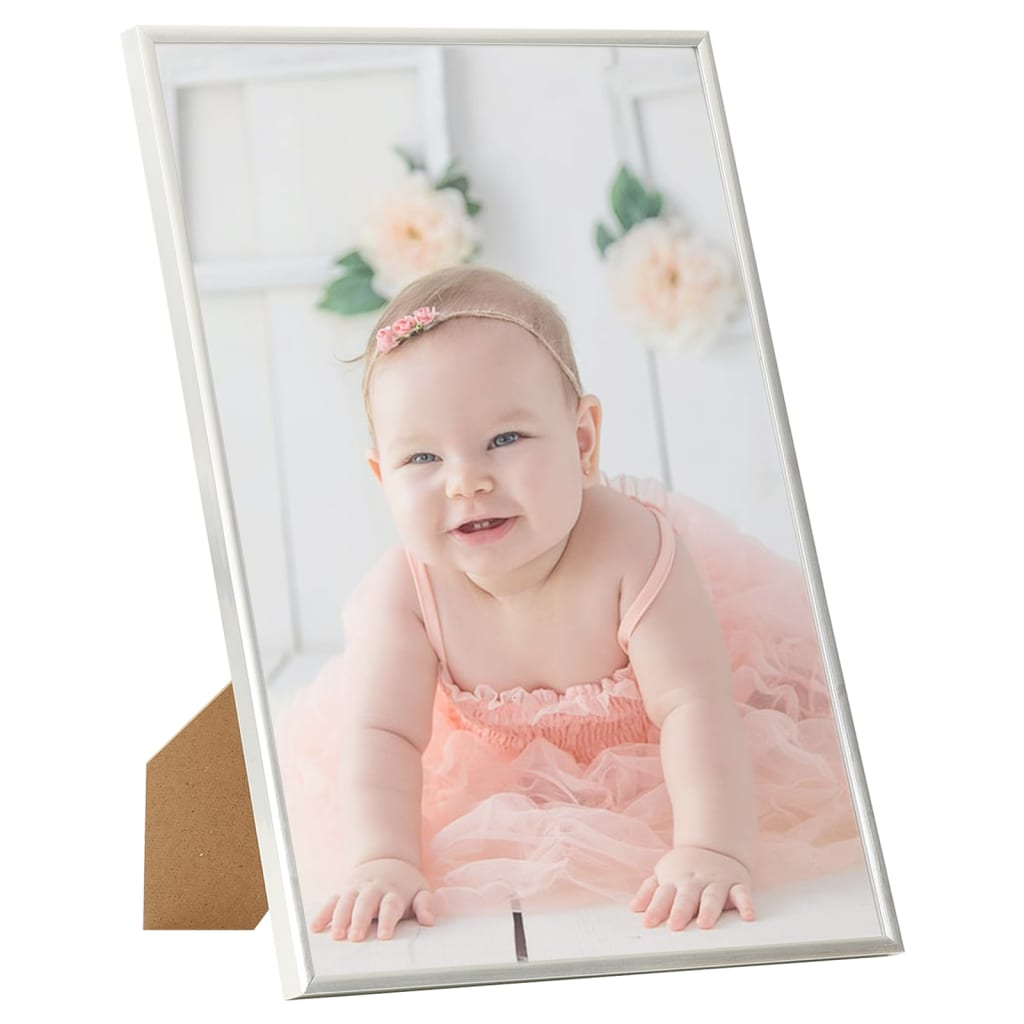 Fotolijsten 5 St Voor Wand Of Tafel 28X35 Cm Mdf Zilverkleurig