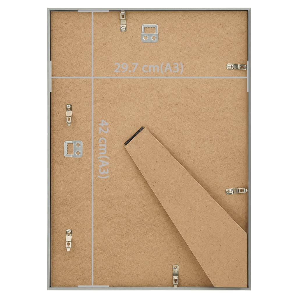 Fotolijsten 5 St Voor Wand Of Tafel 29,7X42 Cm Mdf Zilverkleur