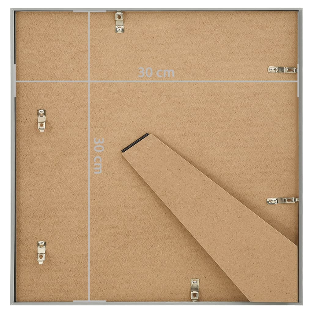 Fotolijsten 3 St Voor Tafel 30X30Cm Mdf Zilverkleurig
