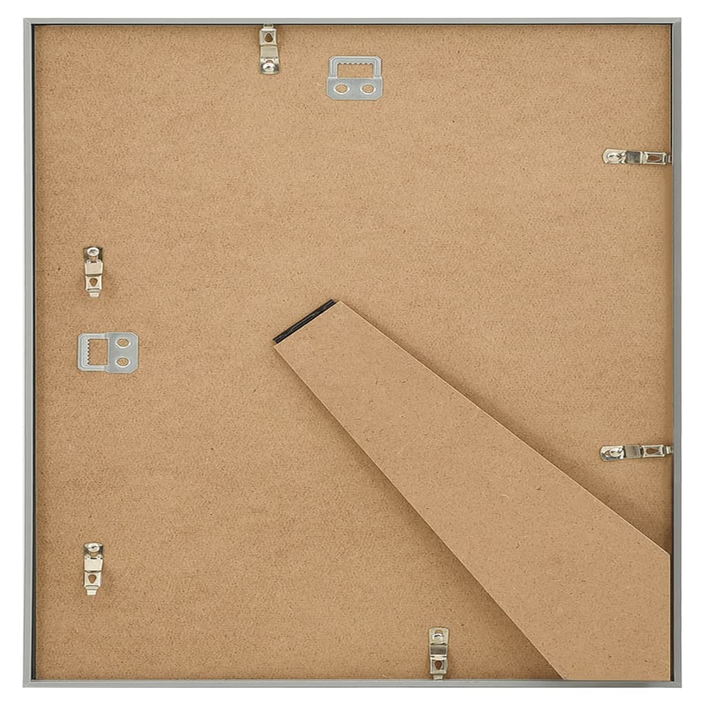 Fotolijsten 3 St Voor Wand Of Tafel 40X40 Cm Mdf Zilverkleurig