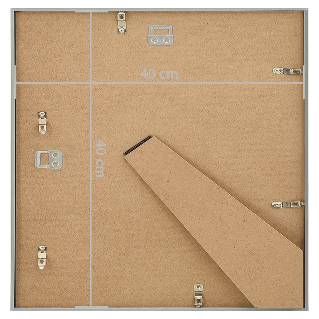 Fotolijsten 5 St Voor Wand Of Tafel 40X40 Cm Mdf Zilverkleurig