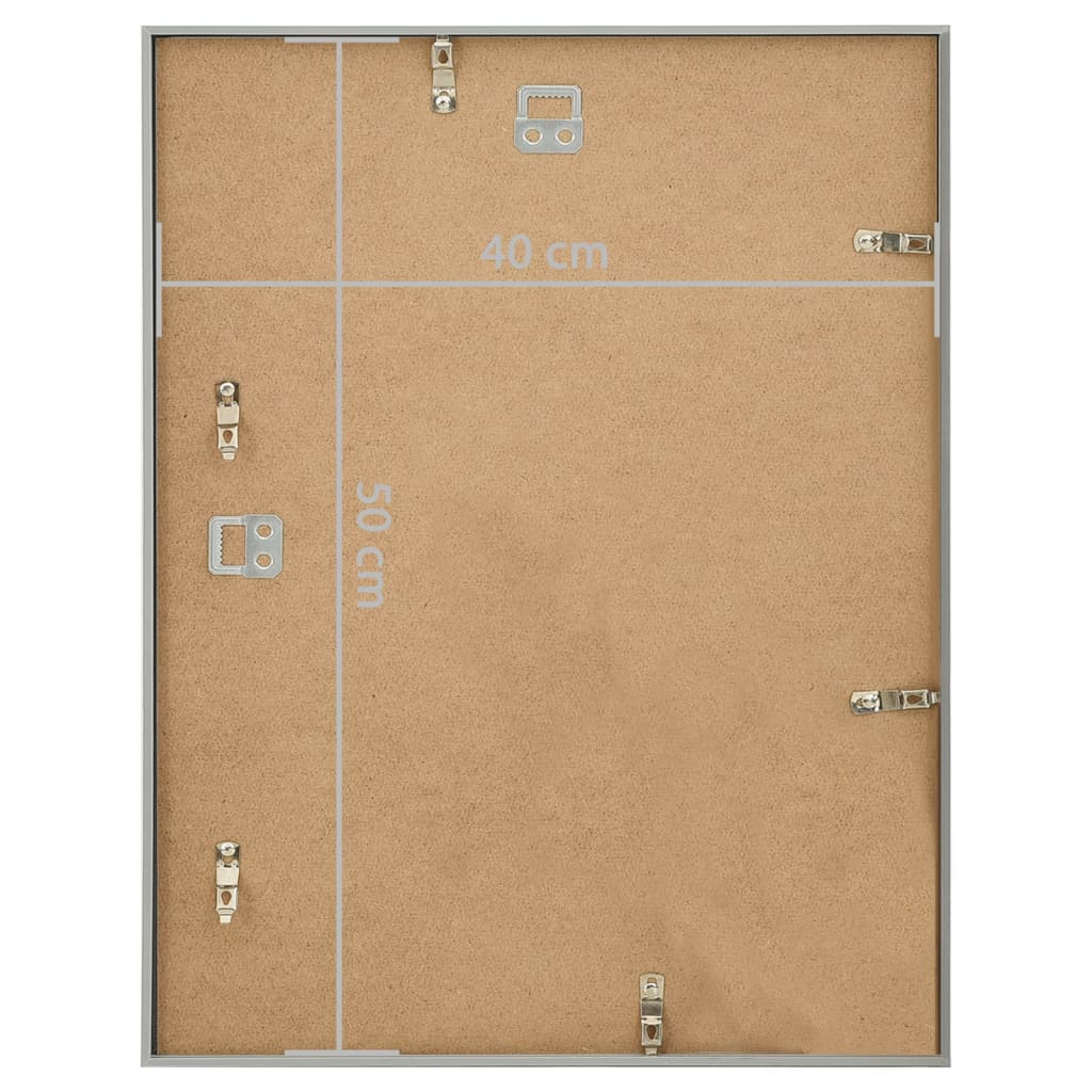 Fotolijsten 3 St Voor Wand 40X50 Cm Mdf Zilverkleurig