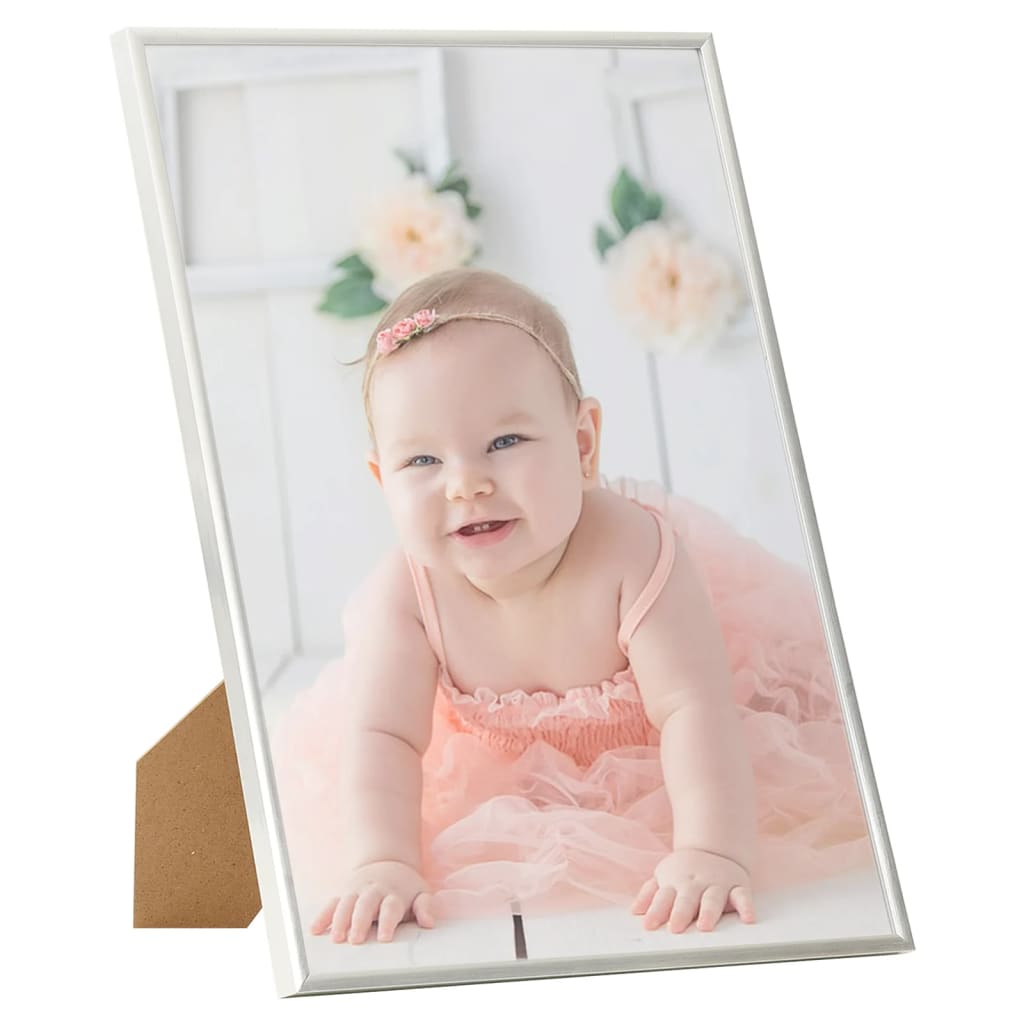 Fotolijsten 5 St Voor Wand Of Tafel 40X50 Cm Mdf Zilverkleurig