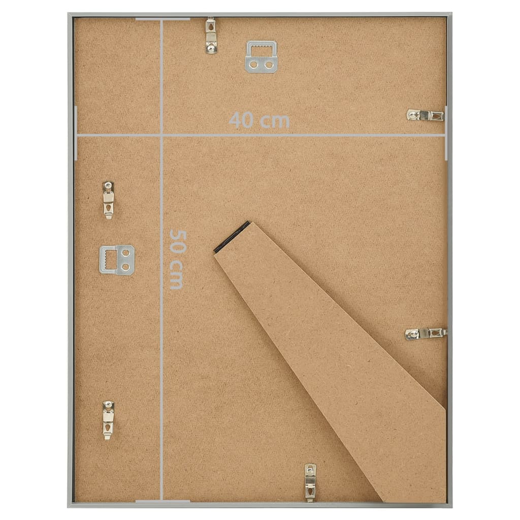 Fotolijsten 5 St Voor Wand Of Tafel 40X50 Cm Mdf Zilverkleurig
