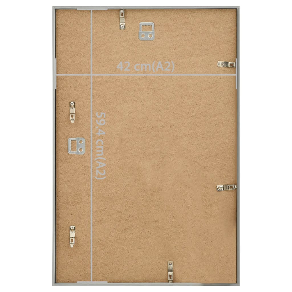 Fotolijsten 3 St Voor Wand 42X59,4 Cm Mdf Zilverkleurig
