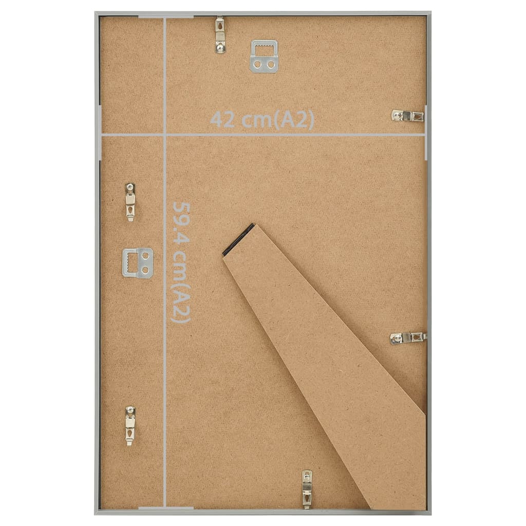 Fotolijsten 5 St Voor Wand Of Tafel 42X59,4 Cm Mdf Zilverkleur