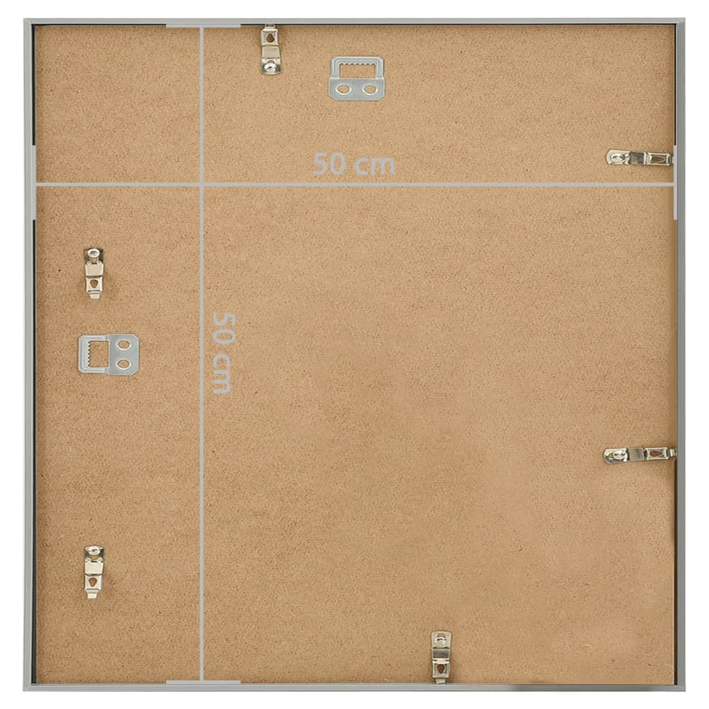 Fotolijsten 3 St Voor Wand 50X50Cm Mdf Zilverkleurig
