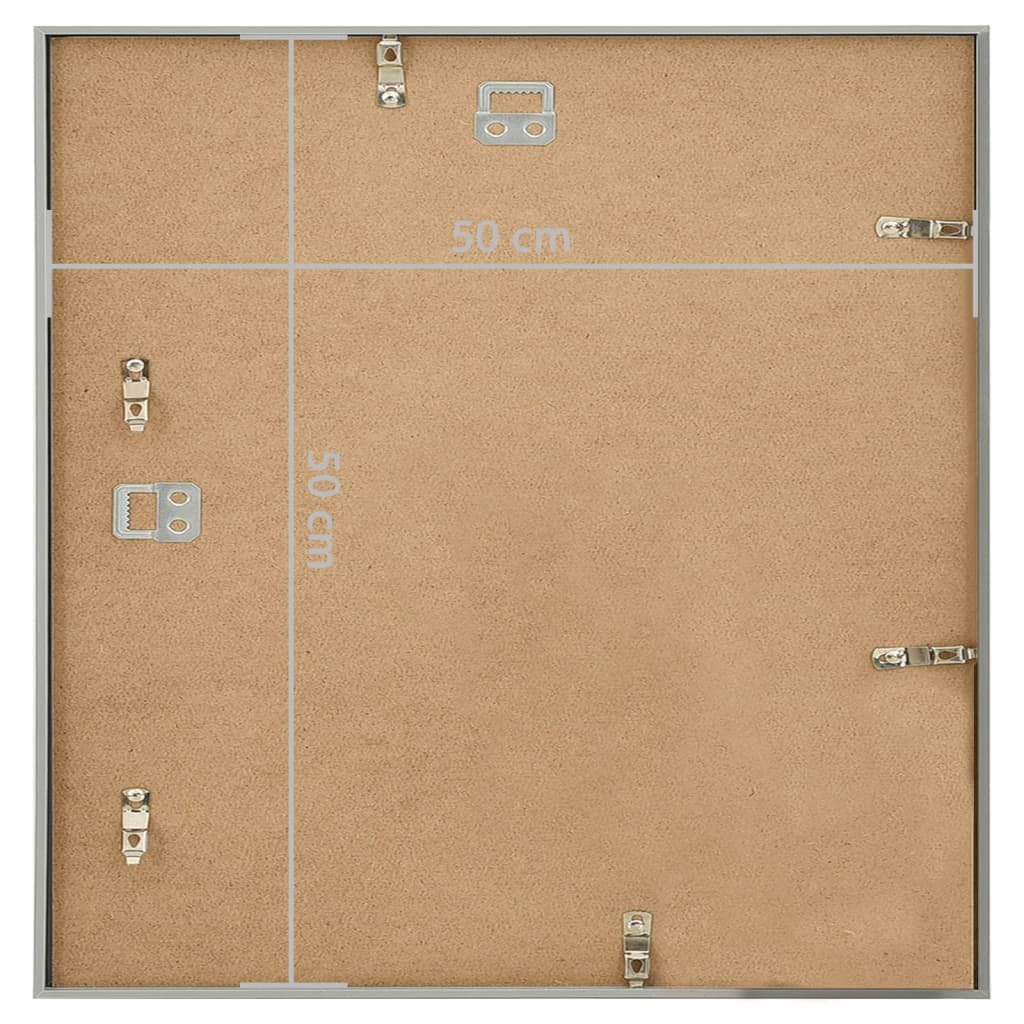Fotolijsten 5 St Voor Wand 50X50Cm Mdf Zilverkleurig