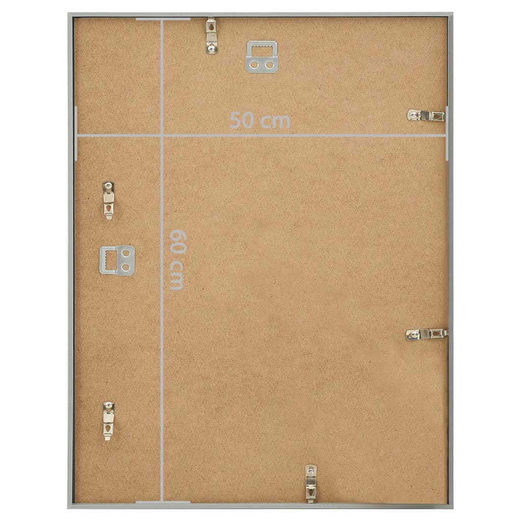 Fotolijsten 5 St Voor Wand 50X60Cm Mdf Zilverkleurig